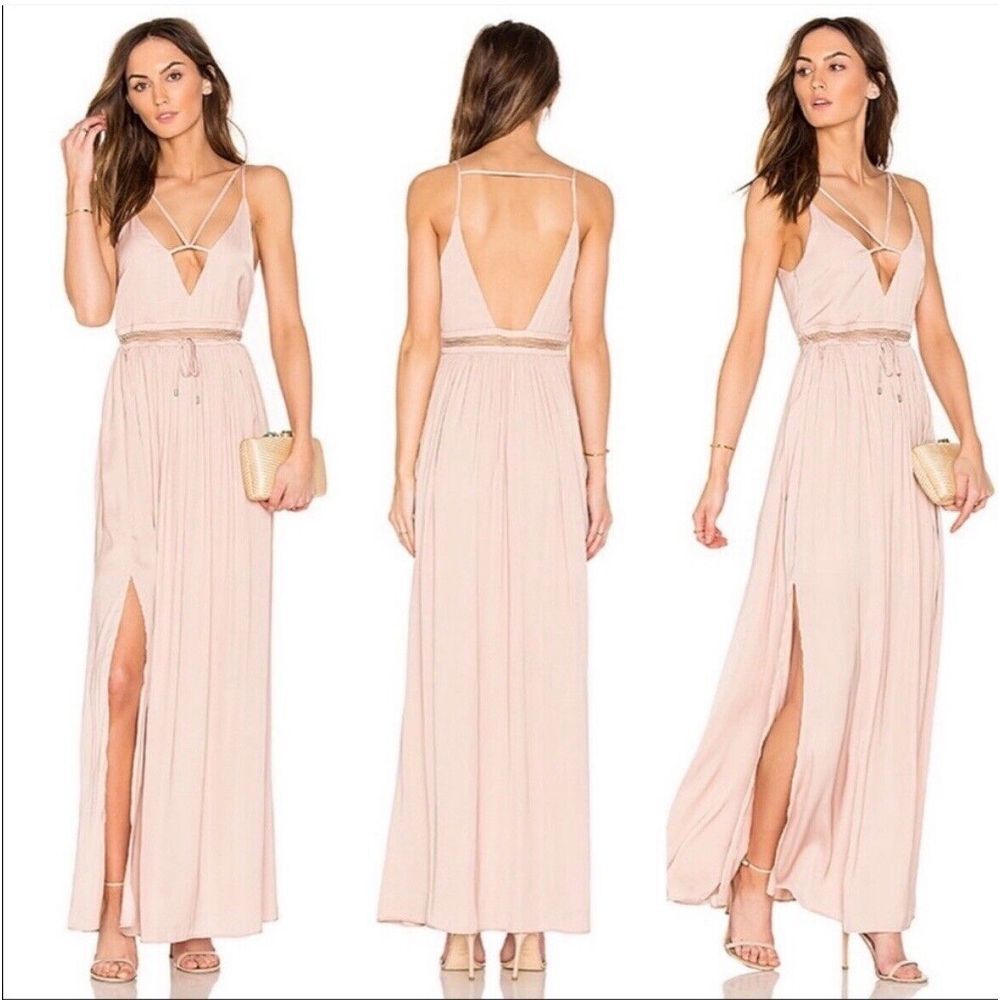 Dolce Vita Finley Maxi Dress Womens XS Rose Goddess Airy Romantic Party Feminine